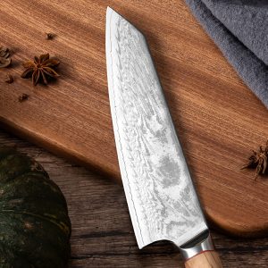 Japan-messer.at-japanisches Kiritsuke Damastmesser Klinge