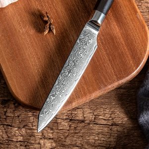 Japan-messer.at-japanisches Allzweck Damastmesser in der Küche